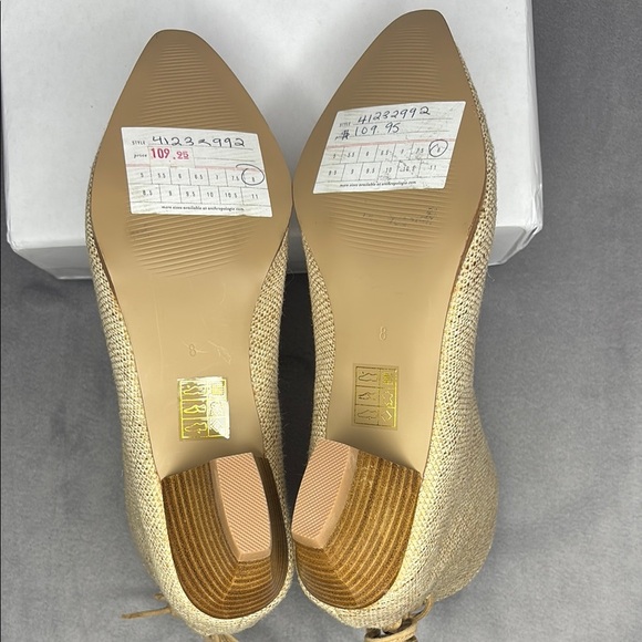 🔥🔥🔥Anthropologie Farylrobin Metallic Linen Ankle Boots Size: 8M🔥🔥🔥 - Picture 6 of 10